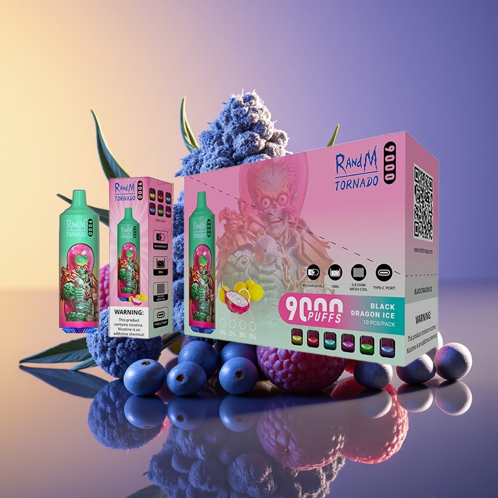 RandM Fumot Tornado 9000 Puff Mesh Göy Razz Kush