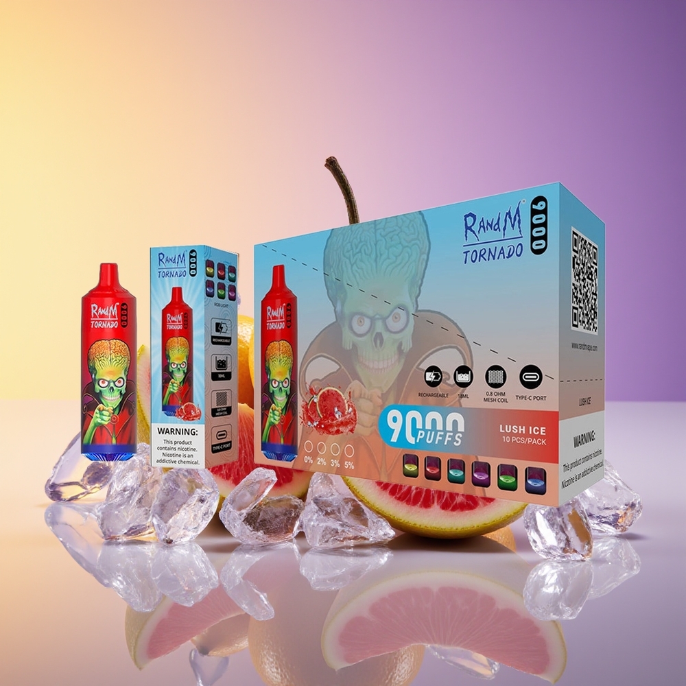 RandM Fumot Tornado 9000 Puffs Mesh Coil Lush Ice (Şirin Buz)