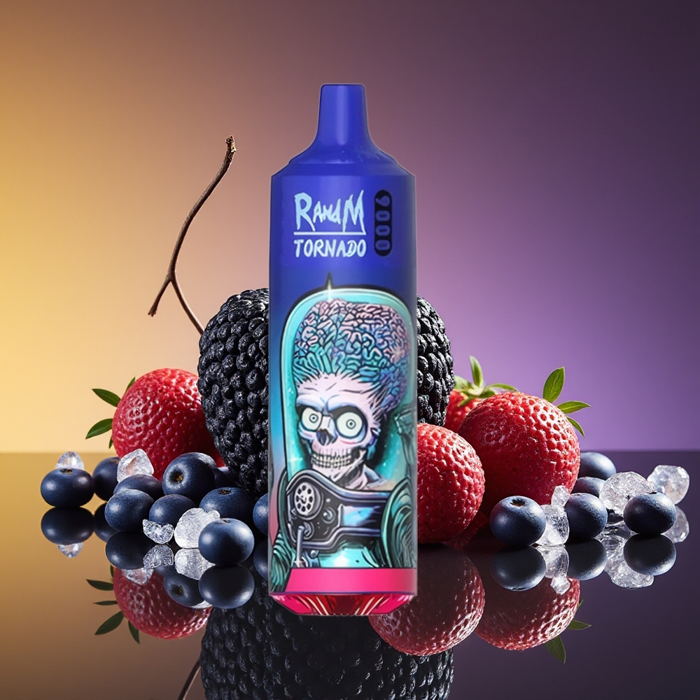 RandM Fumot Tornado 9000 Puffs Mesh Coil Qara Buz