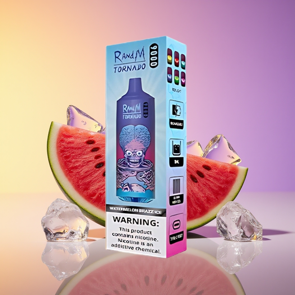 RandM Fumot Tornado 9000 Puffs Mesh Coil Qarpız Brazz Buz