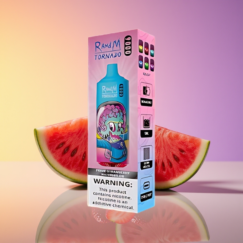 RandM Fumot Tornado 9000 Puffs Mesh Coil Çiyələk-Qarpız