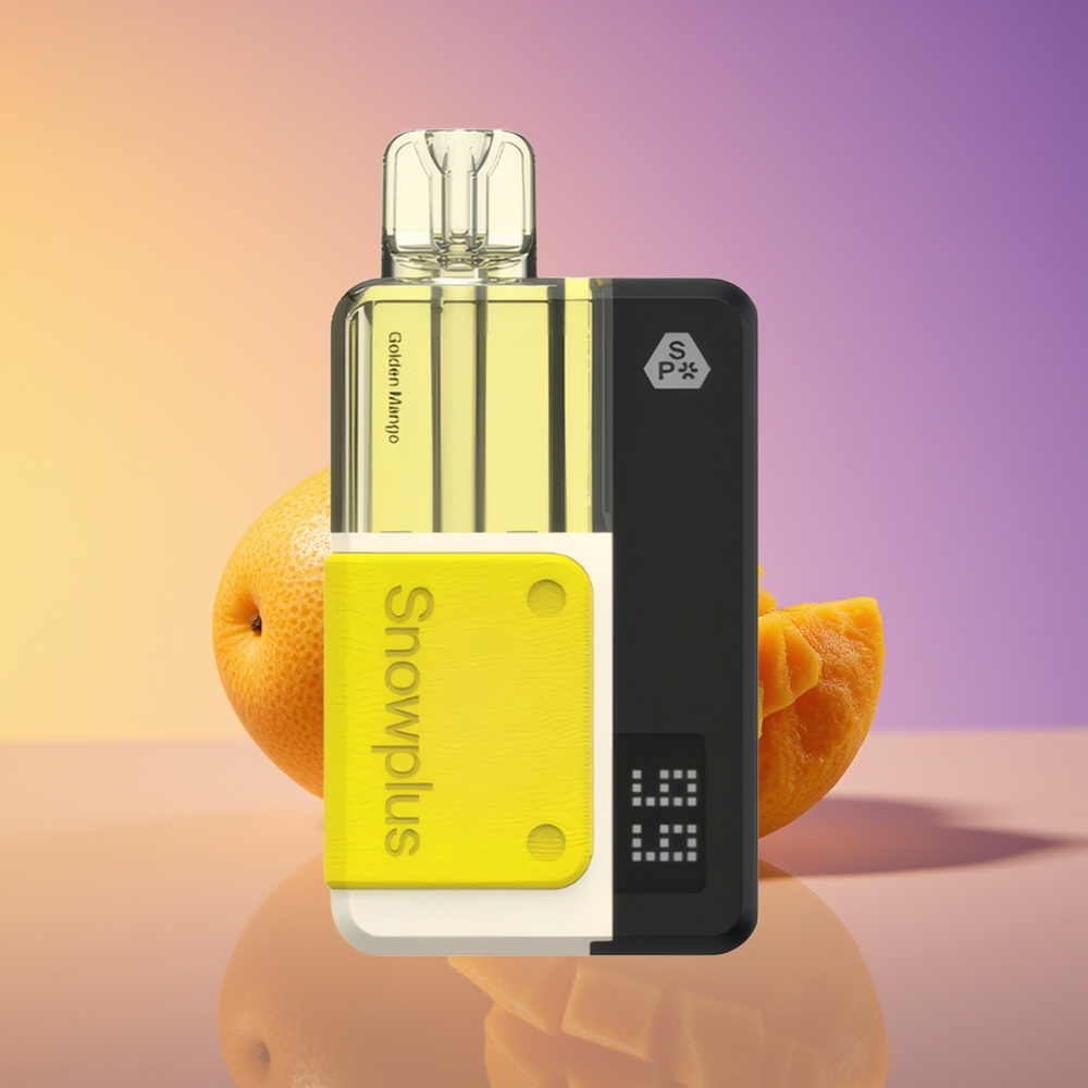 Snowplus Swift 15000 Puff Yenidən İstifadə Edilə Bilən Batareya və Dəyişdirilə Bilən 2+10ml Doldurma Dəsti Qızıl Manqo