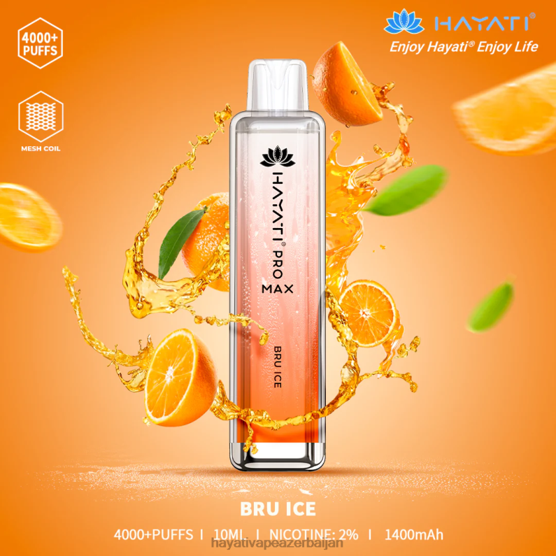 Hayati Pro Max birdəfəlik bru buz 6TZ6F130 Hayati Flavour Vapes