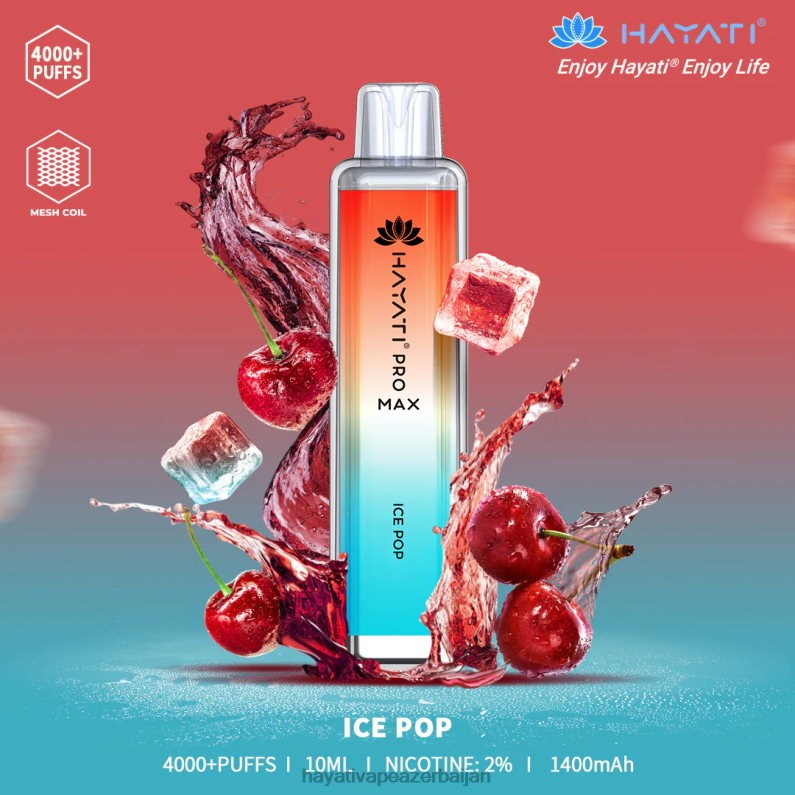 Hayati Pro Max birdəfəlik buz popu 6TZ6F107 Hayati Vape Review
