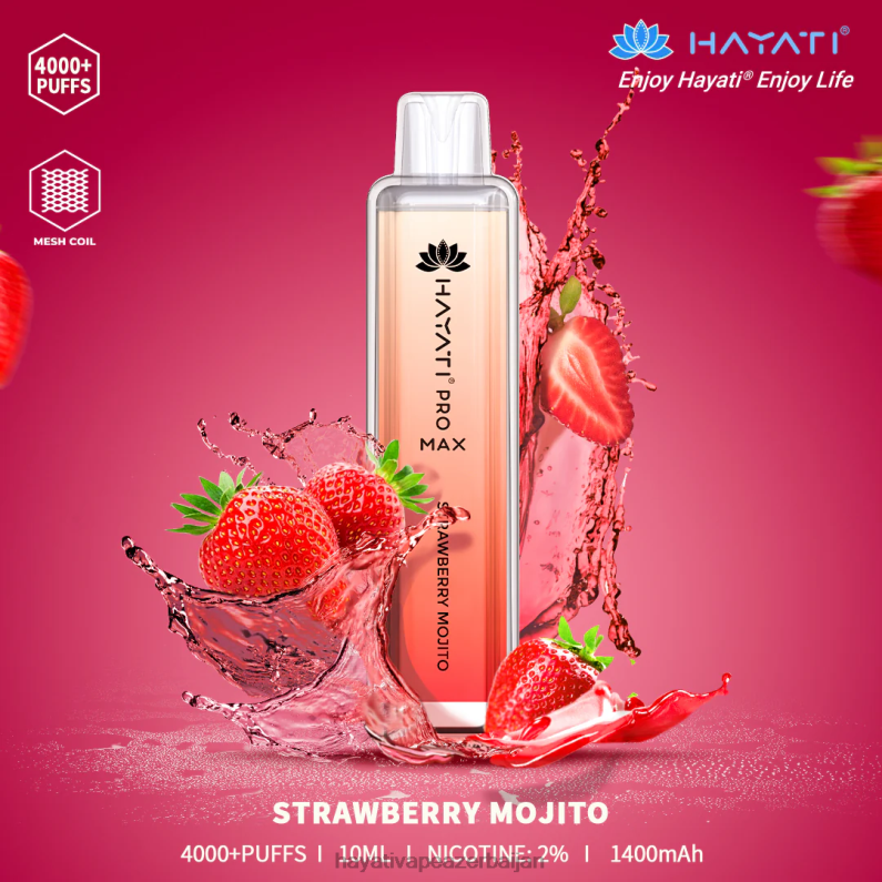 Hayati Pro Max birdəfəlik çiyələk mojito 6TZ6F121 Hayati Azerbaijan