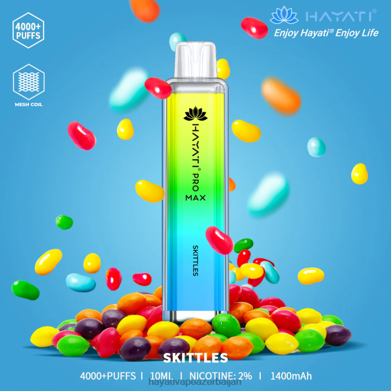 Hayati Pro Max birdəfəlik skittles 6TZ6F120 Hayati Flavour Vapes