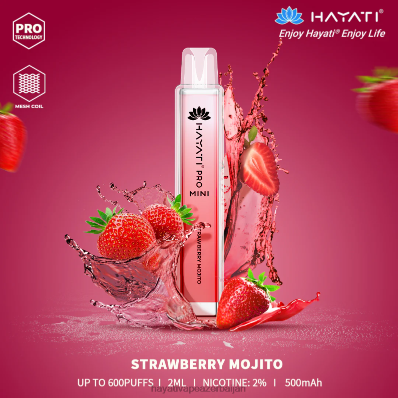 Hayati Pro Mini birdəfəlik çiyələk mojito 6TZ6F21 Hayati Azerbaijan