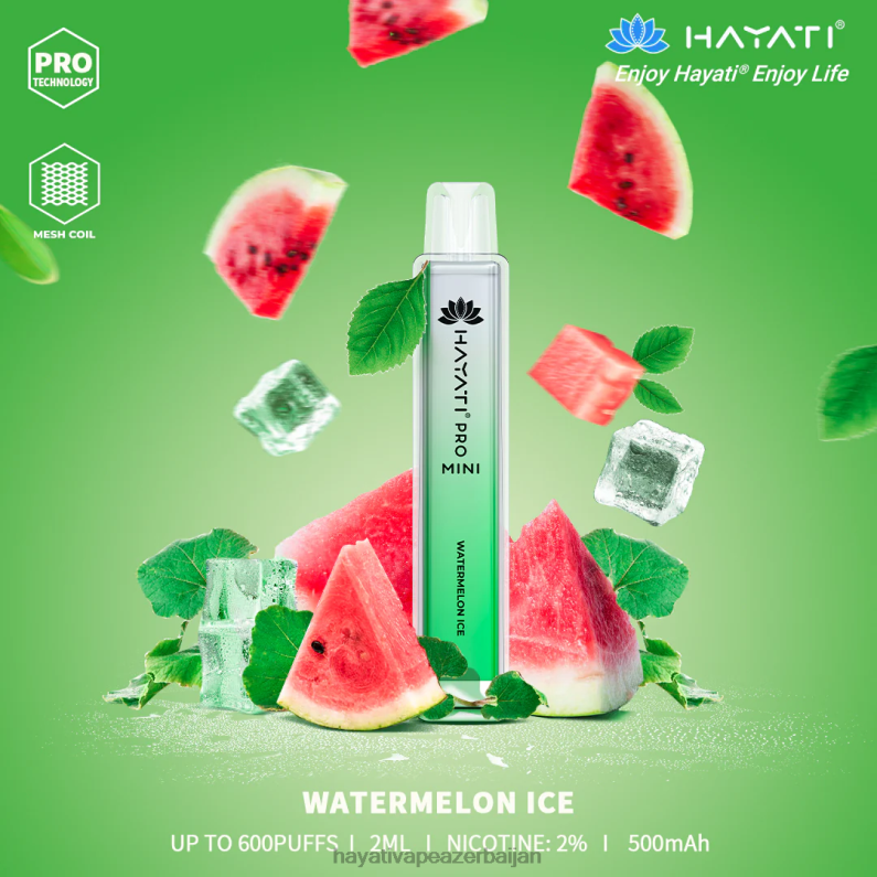 Hayati Pro Mini birdəfəlik qarpız buz 6TZ6F24 Hayati Vape Flavours