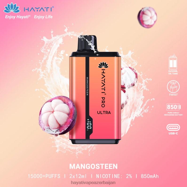 Hayati Pro Ultra birdəfəlik 15000 puf manqostin 6TZ6F205 Hayati Vape Liquid