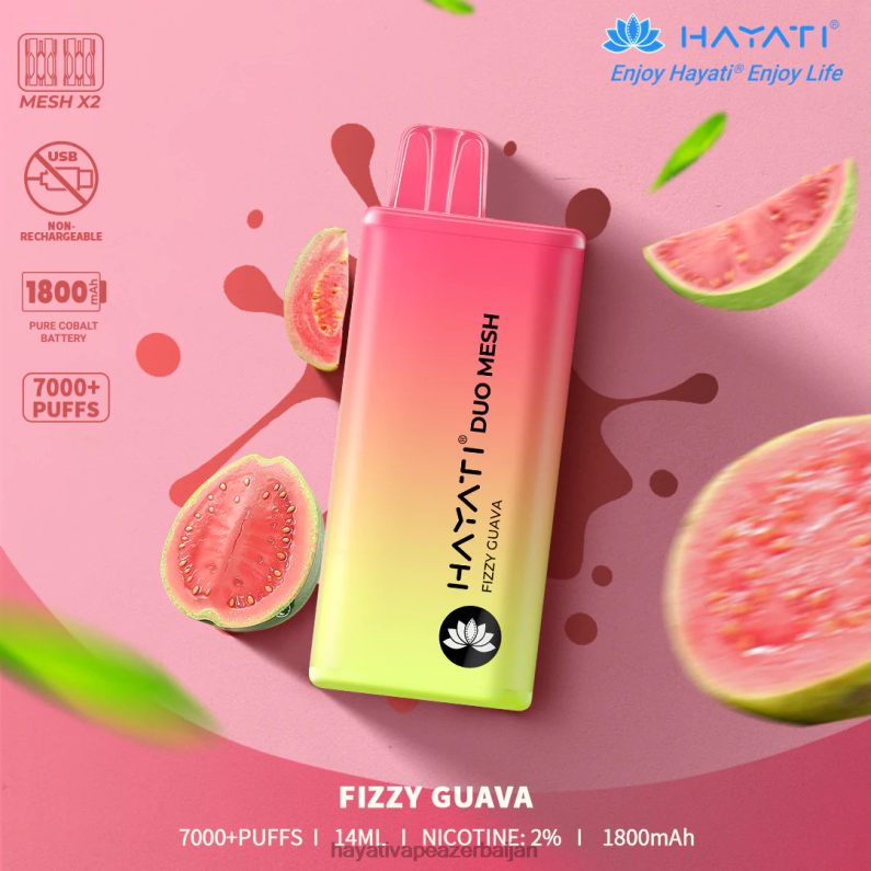 Hayati Duo Mesh birdəfəlik qazlı guava 6TZ6F169 Hayati Flavour List