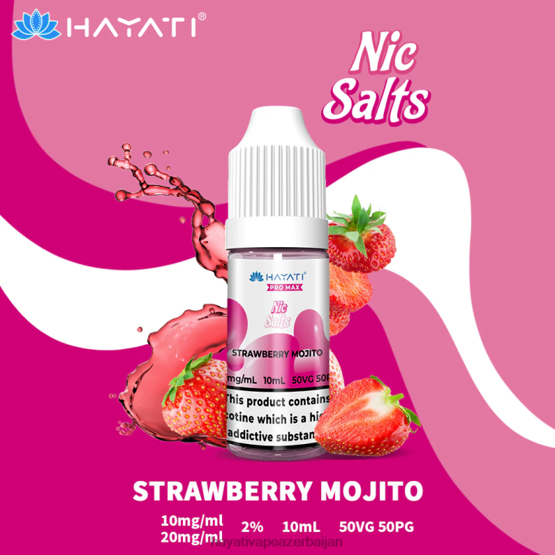 Hayati Pro Max gözəl duzlar çiyələk mojito 6TZ6F244 Hayati Vape Flavours
