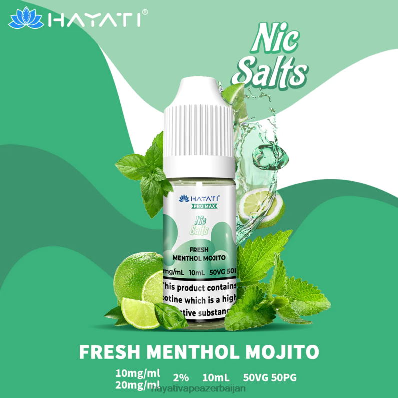 Hayati Pro Max gözəl duzlar təzə mentollu mojito 6TZ6F239 Hayati Flavour List