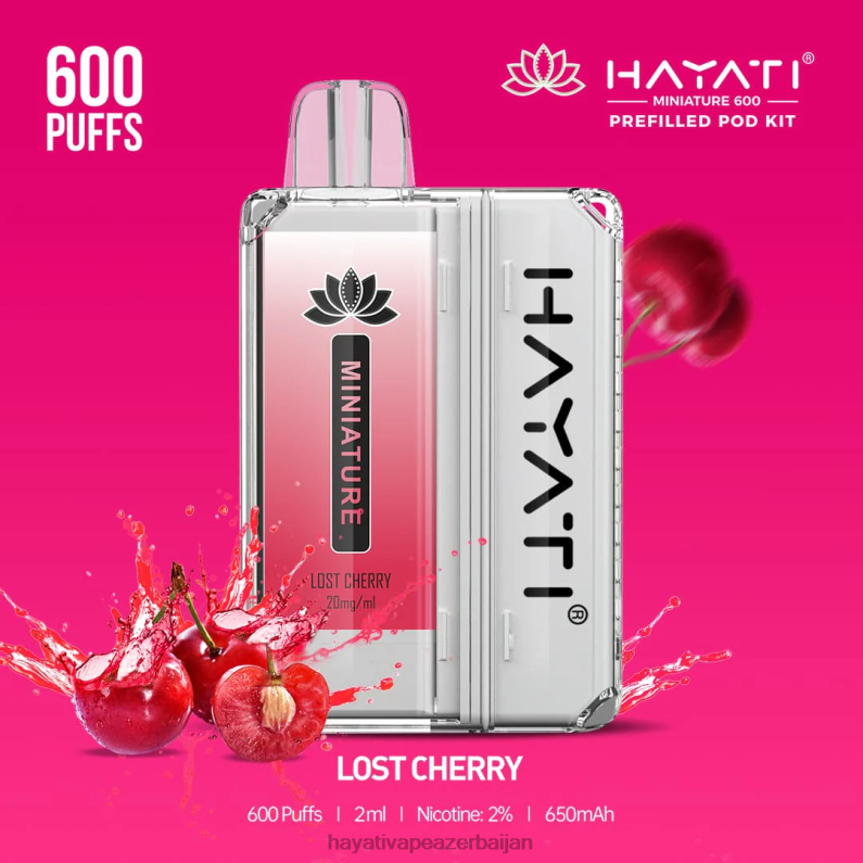 Hayati Miniature 600 pod dəsti itmiş albalı 6TZ6F40 Hayati Flavour Vapes