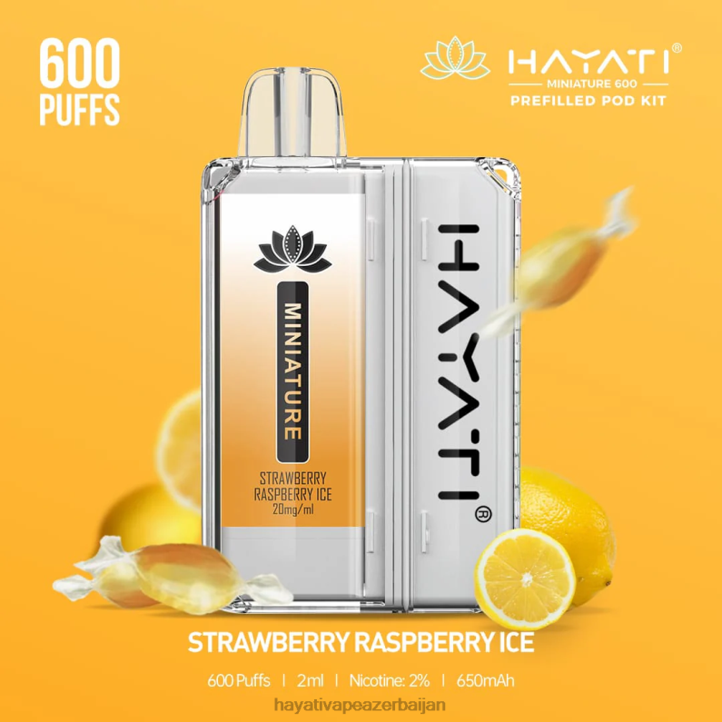 Hayati Miniature 600 pod dəsti çiyələk moruqlu buz 6TZ6F47 Hayati Vape Review