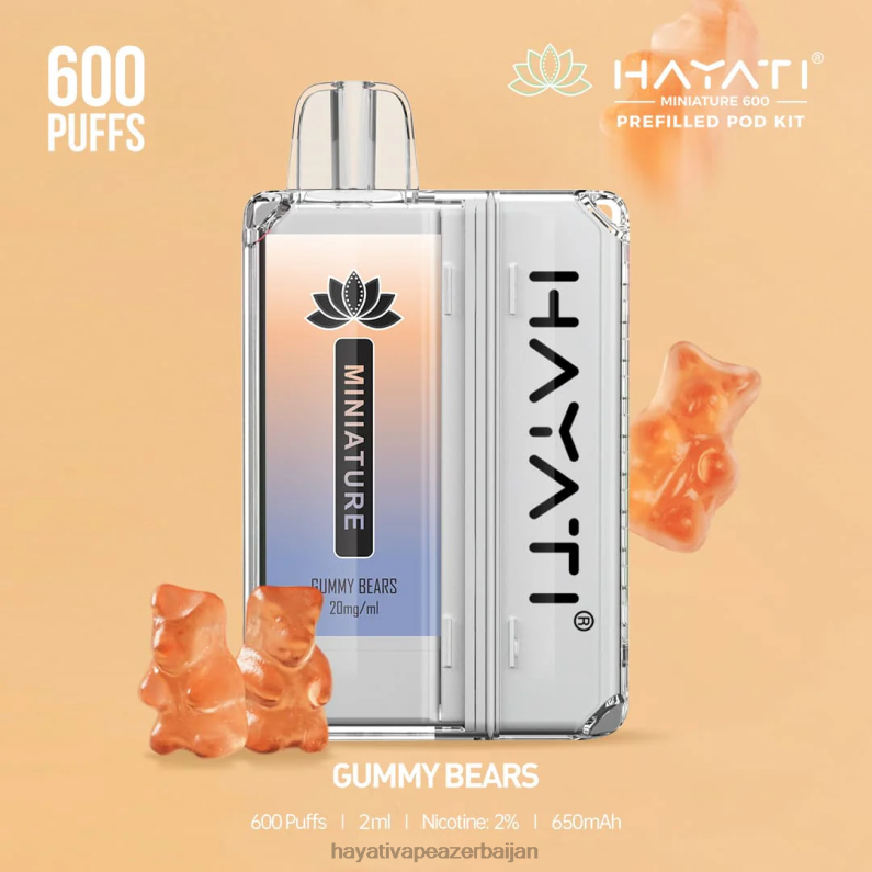 Hayati Miniature 600 pod dəsti saqqızlı ayılar 6TZ6F37 Hayati Vape Review