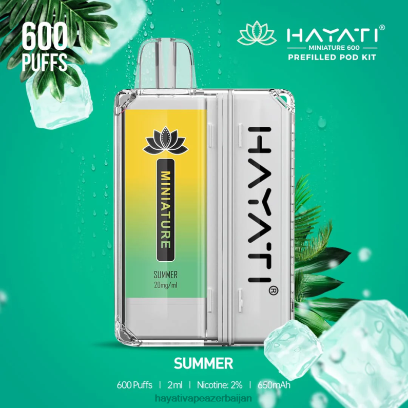 Hayati Miniature 600 pod dəsti yay 6TZ6F48 Hayati Flavours Azerbaijan