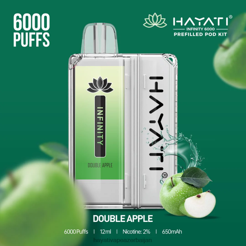 Hayati Infinity 6000 pod dəsti ikiqat alma 6TZ6F146 Hayati Vape Near Me