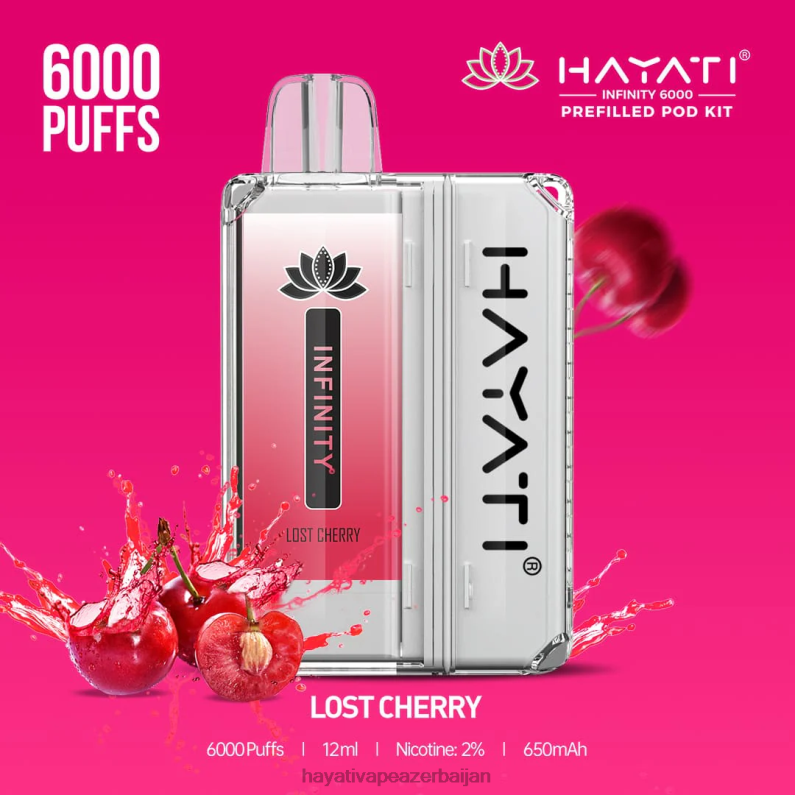 Hayati Infinity 6000 pod dəsti itmiş albalı 6TZ6F154 Hayati Vape Flavours
