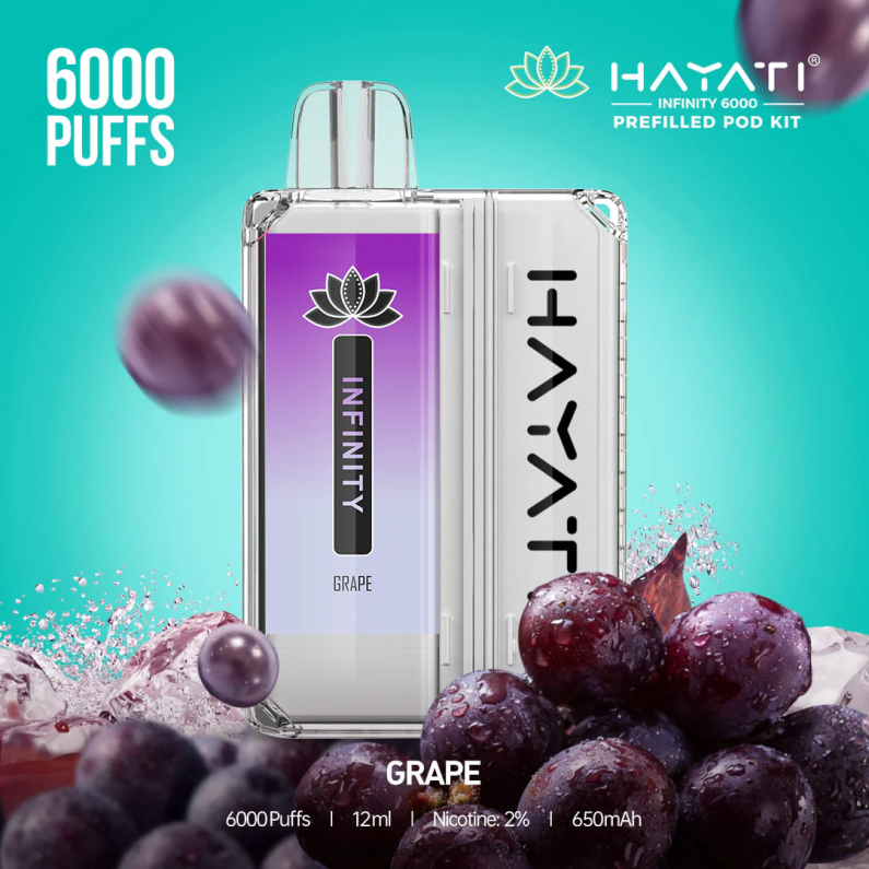 Hayati Infinity 6000 pod dəsti üzüm 6TZ6F150 Hayati Flavour Vapes